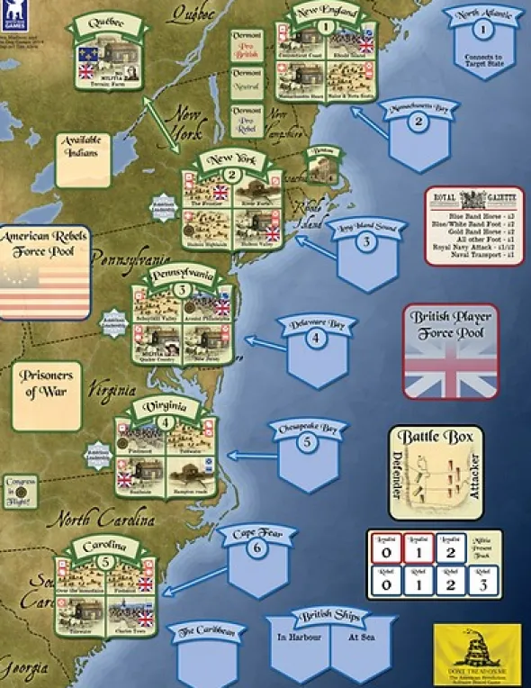 Don't Tread On Me: The American Revolution Solitaire Board Game
