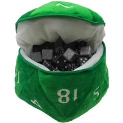 D20 Plush Dice Bag: Green