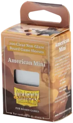 100 Dragon Shield : Board Game Sleeves - American Mini 41x63mm