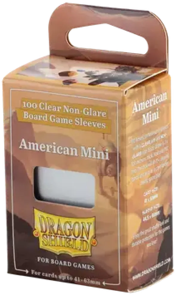 100 Dragon Shield : Board Game Sleeves - American Mini 41x63mm