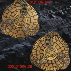 Dés Métal Spinner- Gold avec boite Metal