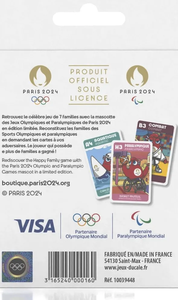 Ducale - Jeu De 7 Familles Mascottes - Jo Paris 2024