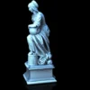 3D4U - Market Lady Statue - Medieval Town