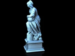 3D4U - Market Lady Statue - Medieval Town