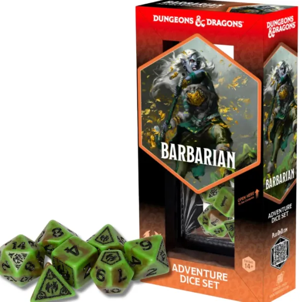 Dungeons & Dragons Adventure Dice - Barbarian: Green / Brown