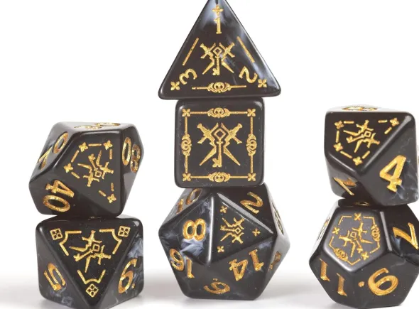 Dungeons & Dragons: Adventure Dice Set - Rogue Black