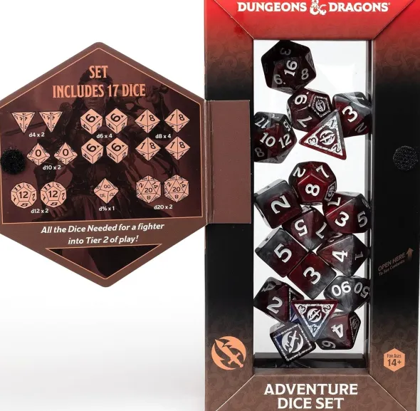 Dungeons & Dragons: Adventure Dice Set - Fighter Red