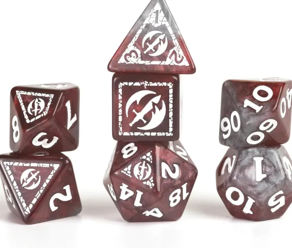 Dungeons & Dragons: Adventure Dice Set - Fighter Red