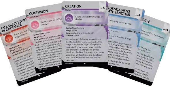 Dungeons & Dragons - Spells Reference Cards: Levels 4-5