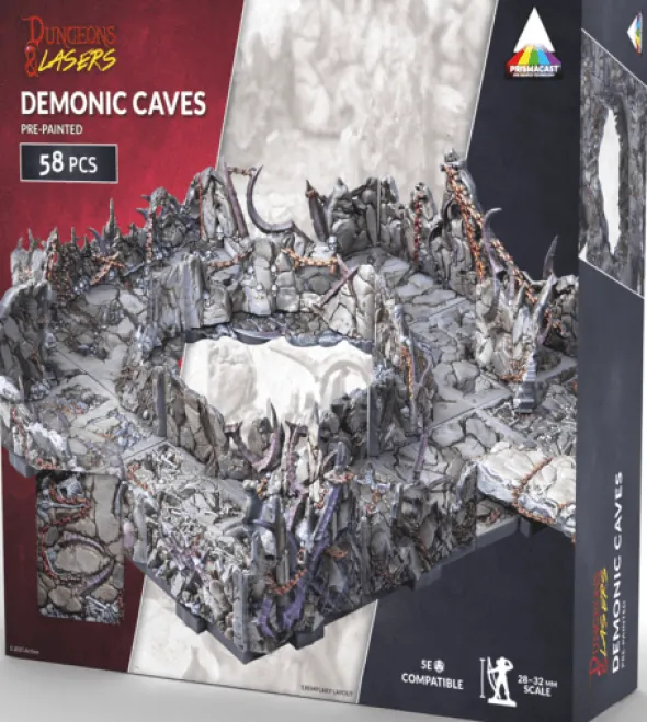 Dungeons & Lasers - Décors - Demonic Caves Prépeint