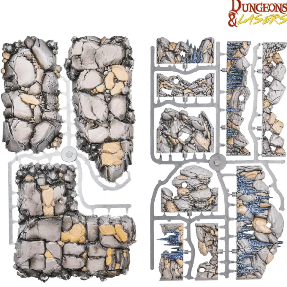 Dungeons & Lasers - Décors - Rocky Caves Prépeint
