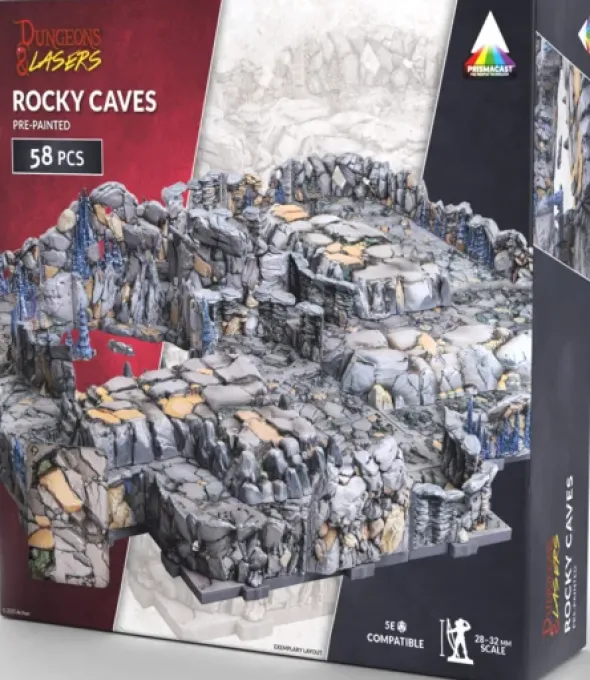 Dungeons & Lasers - Décors - Rocky Caves Prépeint