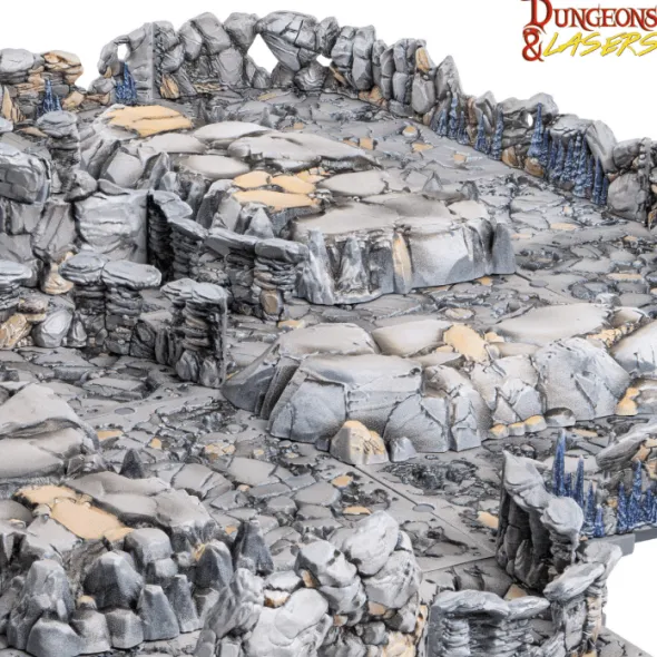 Dungeons & Lasers - Décors - Rocky Caves Prépeint