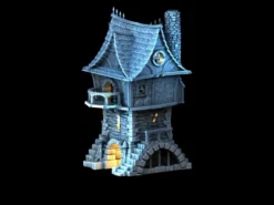 3D4U - Two Story Gabled Dwelling - Medieval Town Set