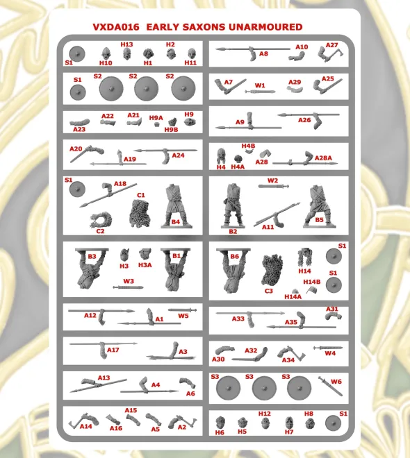 Early Saxon Unarmoured Warriors