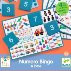 Eduludo - Numero Bingo - 4 Lotos