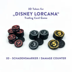 Ensemble de jetons de dégâts 3D pour Lorcana (30 pièces)