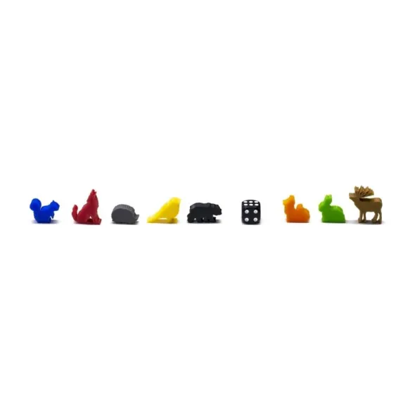 Ensemble de 8 Meeple Animaux de la Forêt