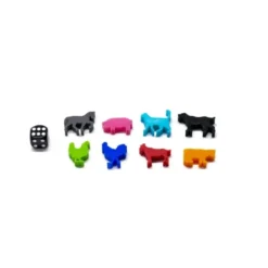 Ensemble de 8 Meeple Animaux de la Ferme