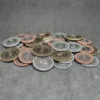 Ensemble de pièces génériques en métal de valeur 1, 2, 5 pour jeux de société