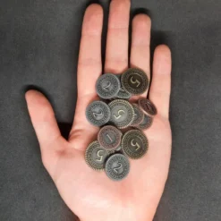 Ensemble de pièces génériques en métal de valeur 1, 2, 5 pour jeux de société