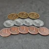 Ensemble de pièces génériques en métal de valeur 1, 2, 5 pour jeux de société