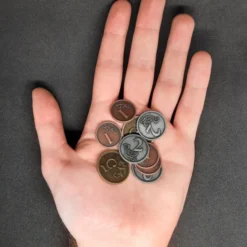 Ensemble de pièces génériques en métal de valeur 1, 2, 5 pour jeux de société