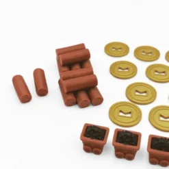 Ensemble de Pions de Ressources compatible avec Cozy Stickerville - 42 pions deluxe