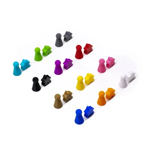 Ensemble de Pions et Meeples Classiques - Set de 24 Pièces