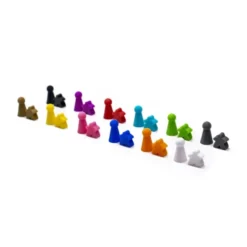 Ensemble de Pions et Meeples Classiques - Set de 24 Pièces
