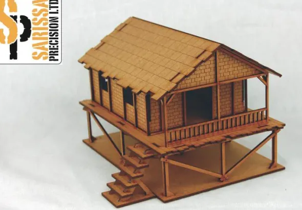 Far East - Woven Palm-Style Village House
