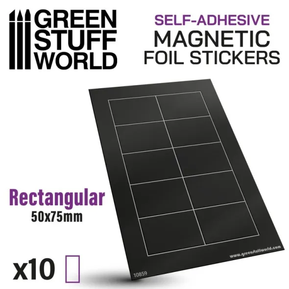 Feuille Magnétique - Rectangles 50x75mm