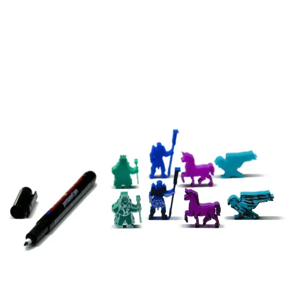 Figurines de Coq Meeple x5