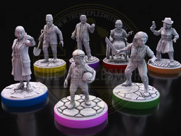 7 figurines d'Enquêteurs compatibles avec Horrified
