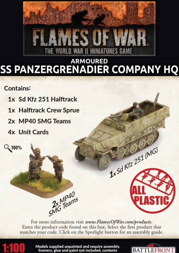 Flames of War - Armoured SS Panzergrenadier Company HQ