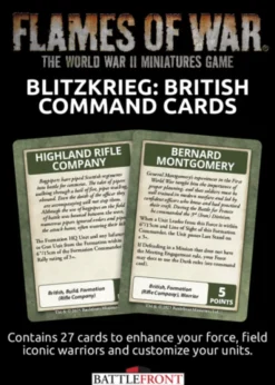 Flames of War - Blitzkrieg - British Command Cards - Limited Edition
