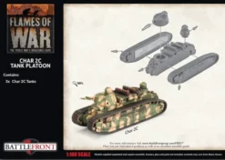 Flames of War - Blitzkrieg - Char 2C Tank Platoon