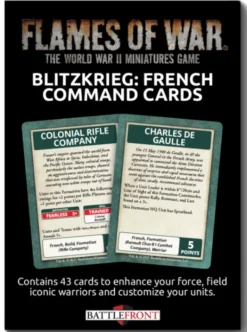 Flames of War - Blitzkrieg - French Command Cards - Limited Edition