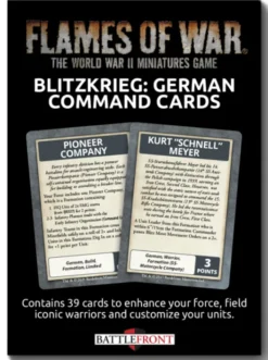 Flames of War - Blitzkrieg - German Command Cards - Limited Edition