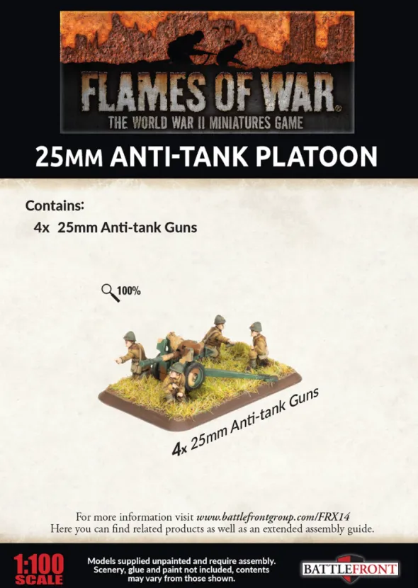 Flames of War - Blitzkrieg - Hotchkiss 25mm Anti-tank Platoon