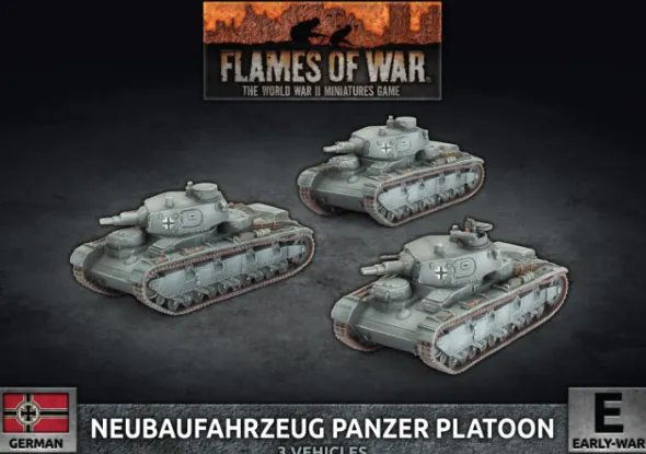 Flames of War - Blitzkrieg - Neubaufahrzeug Panzer Platoon