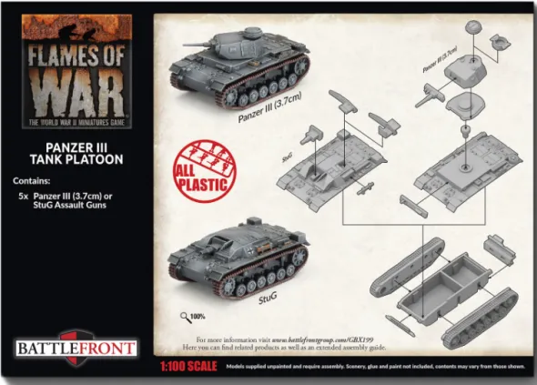 Flames of War - Blitzkrieg - Panzer III Tank Platoon