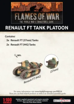 Flames of War - Blitzkrieg - Renault FT Tank Platoon