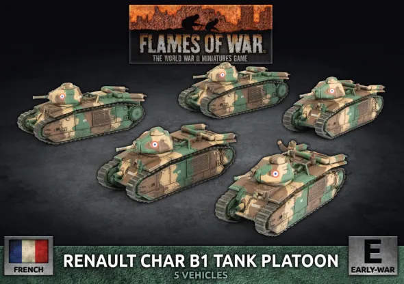 Flames of War - Blitzkrieg - Renault Char B1 Tank Platoon