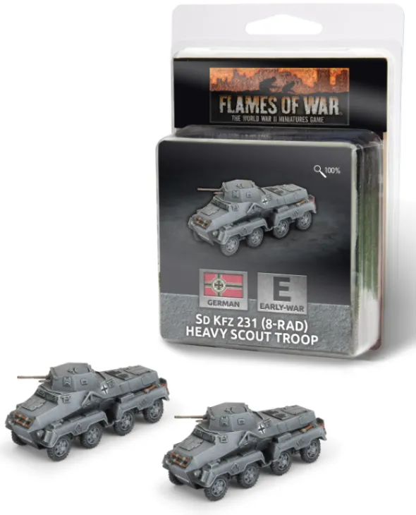 Flames of War - Blitzkrieg - Sd Kfz 231 (8-rad) Heavy Scout Troop