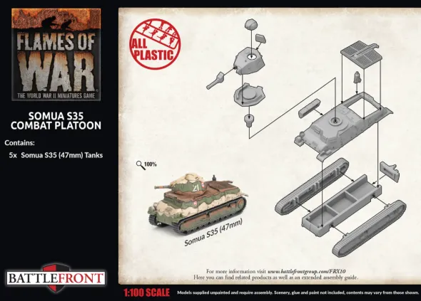 Flames of War - Blitzkrieg - Somua S35 Tank Platoon