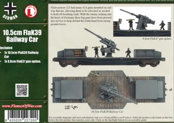 Flames of War - 10.5cm FlaK Railway Car