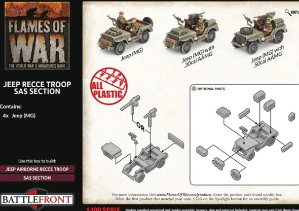 Flames of War - Jeep Recce Troop / SAS Section