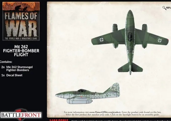 Flames of War - Me-262 Fighter-Bomber Flight