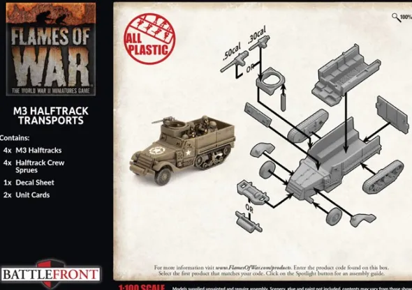 Flames of War - M3 Halftrack Transport Platoon